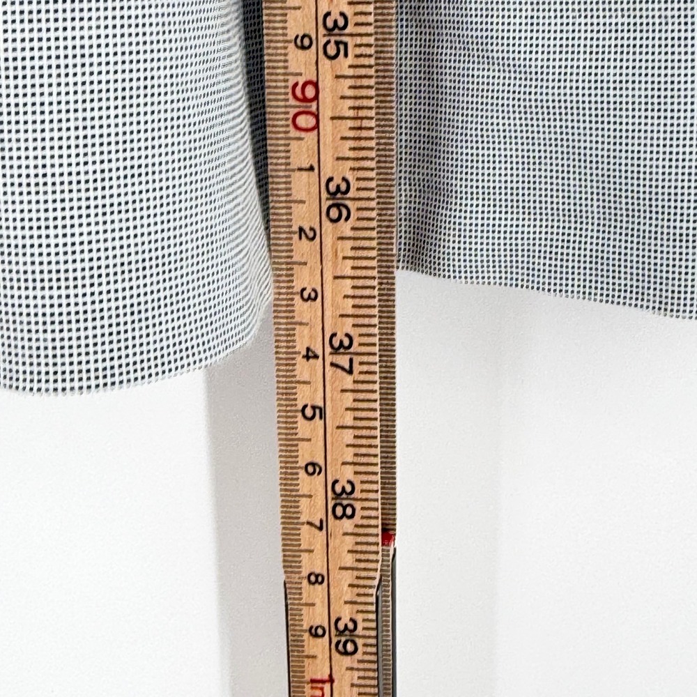 COS Short-Sleeved Cocoon Shirt Dress Grey Micro-Check Cotton Blend Collared 10 - Picture 15 of 16